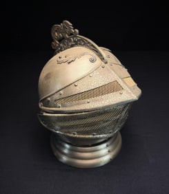 Metal "Knight's Helmet" Table Top Decanter