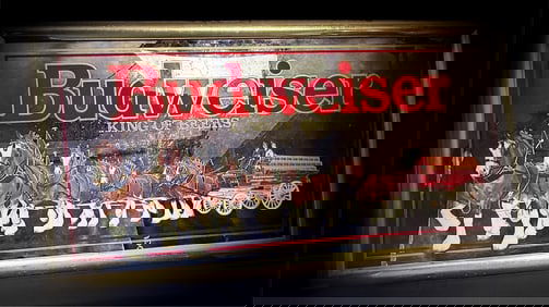 Vintage 1982 Budweiser Clydesdales Mirror