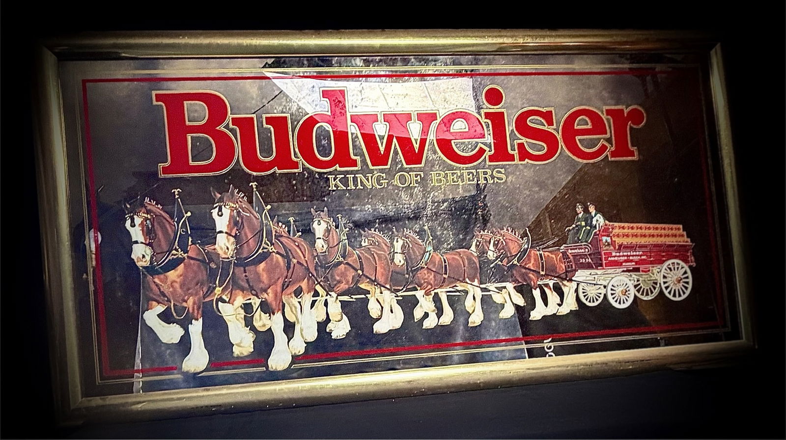 Vintage 1982 Budweiser Clydesdales Mirror (1 of 7)