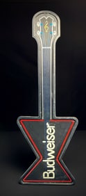 Vintage Budweiser Guitar Shaped Bar Sign