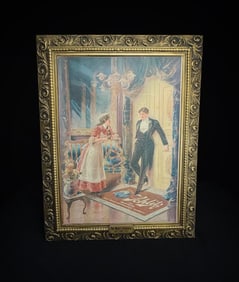 Schlitz Beer "The Maid's Dilemma" 1908 Ad Sign