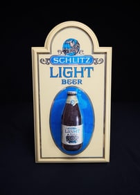 Vintage Schlitz Light Beer 3D Wall Sign