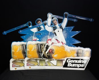 Pair of Vintage Miller Genuine Draft Ski Bumps Signs