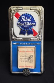 1979 Pabst Blue Ribbon Wall Calendar Sign