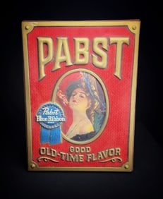 Pabst Blue Ribbon 'Old-Time Flavor' Sign