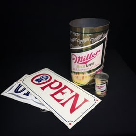 Vintage Beer Advertising Lot Miller PBR