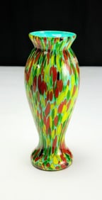 1920s Franz Welz Bohemian End of Day Vase