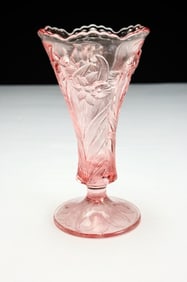Fenton Art Glass Daffodil Pink Vase