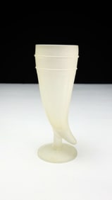 Tiara Indiana Glass Frosted Powder Horn Pilsner