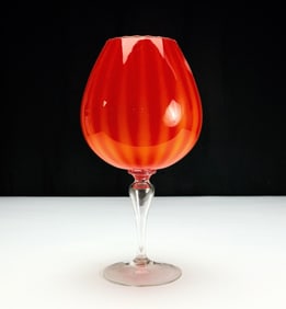 Mid-Century Empoli Italian Art Glass Compote