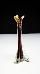 Art Glass Flared Trumpet Vase