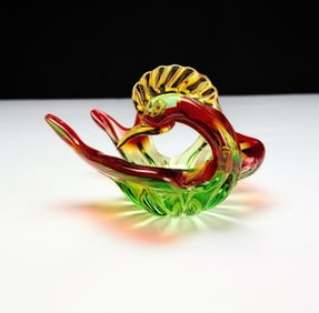 Mid-Century Murano Phoenix Bird Candy Dish