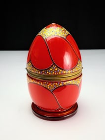 Bohemian Czech Art Deco Egg Tantalus