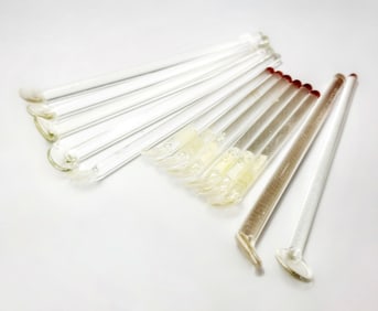 Vintage Hand-Blown Glass Drink Stirrers Lot