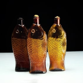 Lot of 3 Dr. Fisch's Bitter Bottles, 1866 Patent