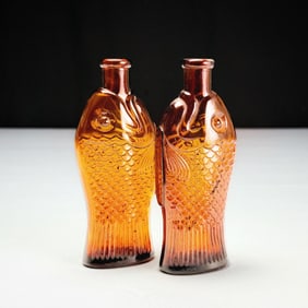Pair Dr. Fisch's The Fish Bitters Bottles