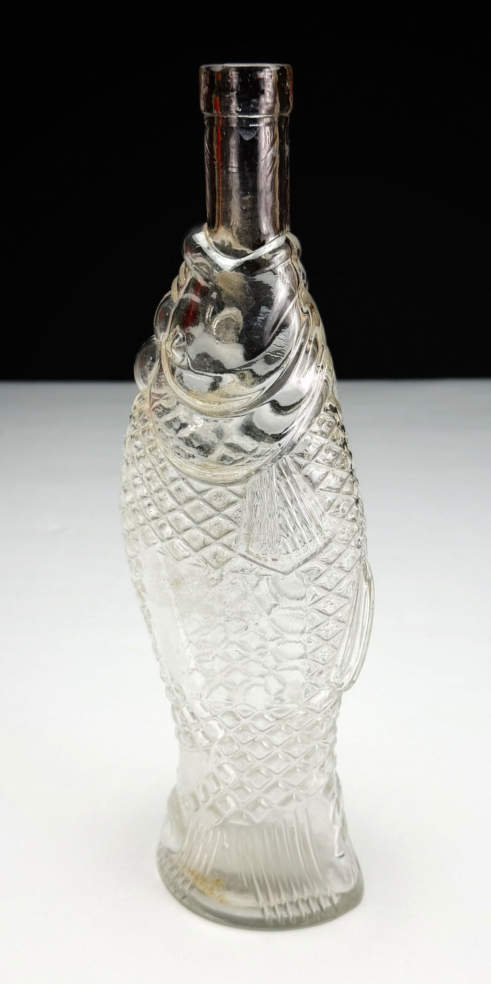 1900s Clear Glass 'The Fish Bitters' Bottle (1 of 8)