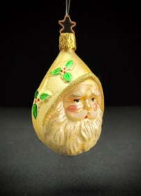 Inge Glas West Germany Santa Head Ornament