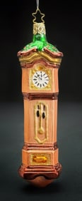 West German Inge Glas Grandfather Clock Ornament