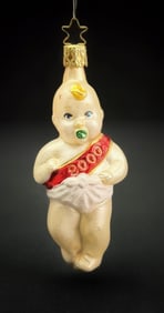 Inge Glas West Germany Baby New Year 2000 Ornament