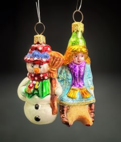 Two Christopher Radko Glass Ornaments