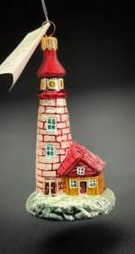Christopher Radko 'Lighthouse' Glass Ornament