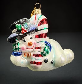 Christopher Radko Snowman Glass Ornament