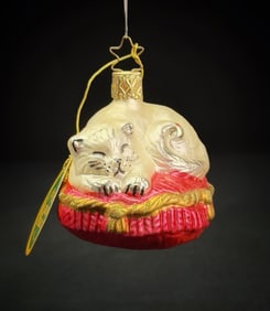 Inge Glas West Germany Kitten Ornament