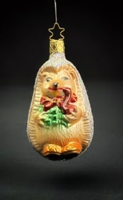 Christopher Radko Hedgehog Glass Ornament