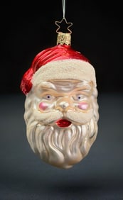 Inge Glas West Germany Santa Head Ornament