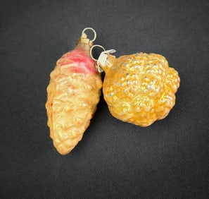 Two Antique German Glass Ornaments