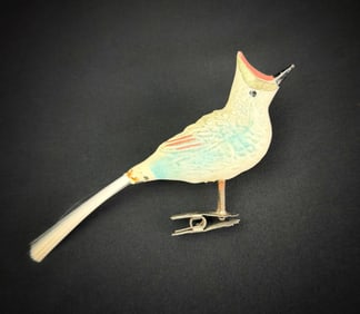 Antique German Glass Bird Ornament