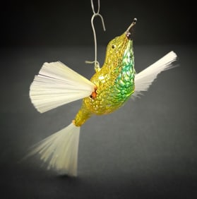 Antique German Glass Hummingbird Ornament