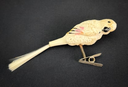 Antique German Glass Bird Ornament