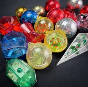 Lot of Vintage MCM Plastic Ornaments, USA