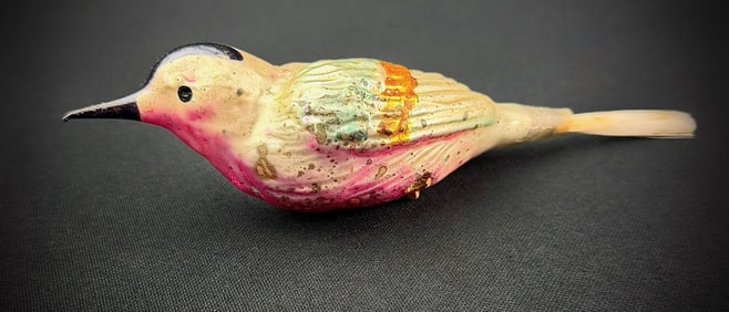 Antique German Glass Bird Ornament