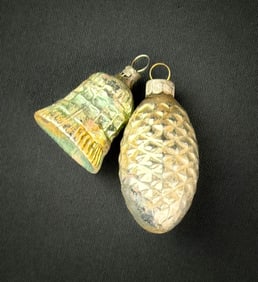 Two Antique German Glass Ornaments