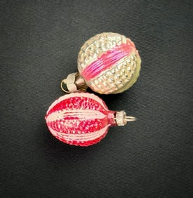 Two Antique German Glass Ornaments