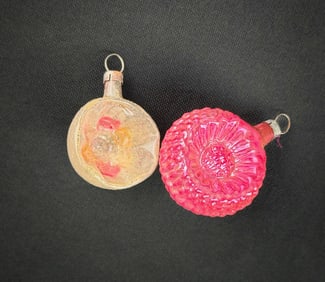 Two Antique German Glass Ornaments