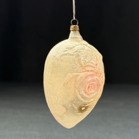 Antique German Glass Lemon Ornament