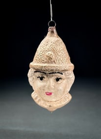 Antique German Glass Head Ornament