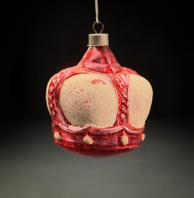 Antique German Glass Crown Ornament