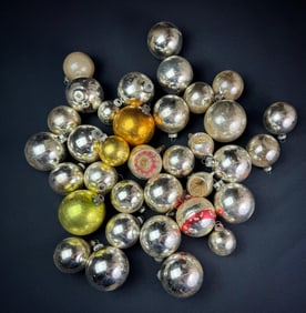 Vintage Mercury Glass Christmas Ornaments