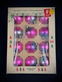 Vintage Franke Glass Tree Ornaments in Box