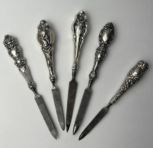 Group of Antique Sterling Silver Handle Nail Files