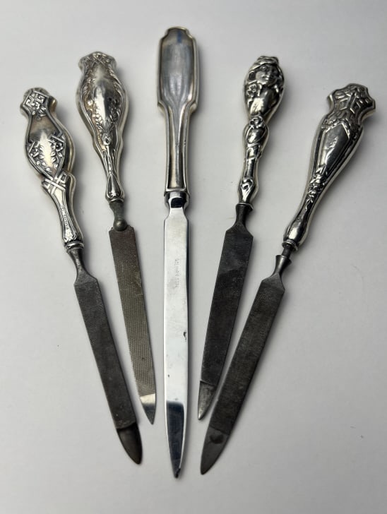 Group of Antique Sterling Silver Handle Nail Files (1 of 8)