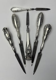 Group of Antique Sterling Silver Handle Nail Files