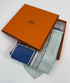 Vintage French Hermes Paris Silk Scarf w Box
