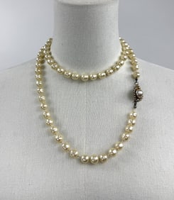 Vintage French 1981 Chanel Paris Pearl Necklace