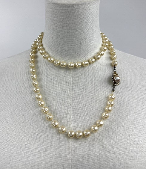 Vintage French 1981 Chanel Paris Pearl Necklace (1 of 4)